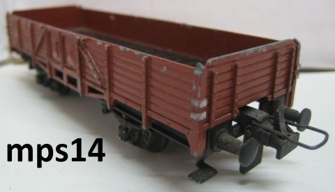 Trix Express 20/83 413 Niederbordwagen Typ  LINZ (mps14) Metall Version, mit Gebrauchs Spuren, siehe Bilder, o OV.