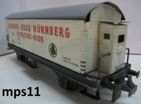 Trix Express 20/80 Bierkühlwagen Lederer - Bräu Nürnberg m Brh  (mps11) in selten schöner Erhaltung, siehe Bilder, o OV.