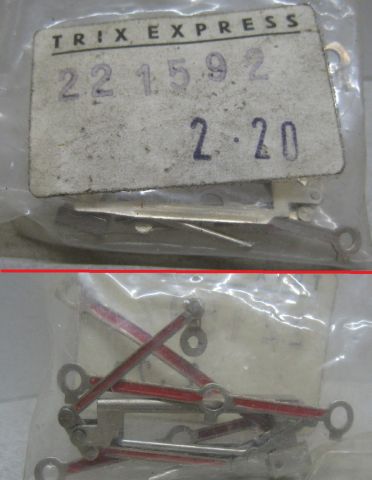 Trix Express 2215 92 Original Ersatzteil komplette Steuerung rechts zur 2215 BR 42 555 mit Kuppelstangen TOP/OV