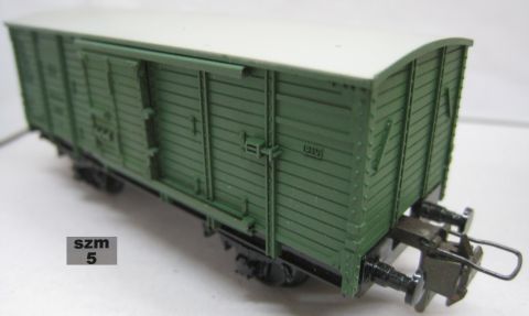 Trix Express 3407 ged Güterwagen grün Kunststoff (szm5) sehr gut Erhalten im Original Karton, ohne Lasche