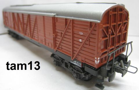 Trix Express 484 gedeckter Güterwagen BROMBERG (tam13) 1960/61 TOP