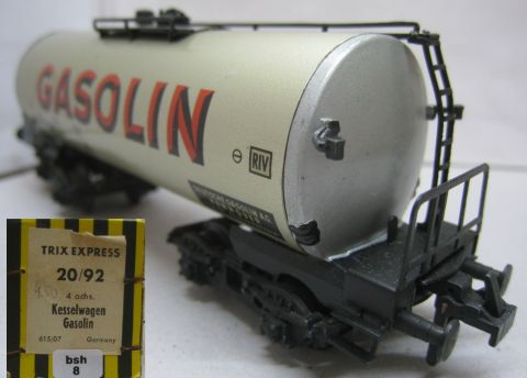 Trix Express 20/92G 495 3495 Gasolin 4A (bsh8) erste Version 1950-59, schön Erhalten mit Box