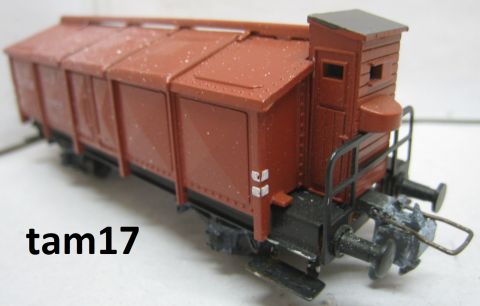 Trix Express 20/88, 424, 3424 Klappdeckelwagen Wuppertal m Brh (tam17) sehr schön Erhalten, o OV