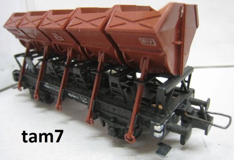 Trix Express 3455 Muldenkippwagen (tam7) Fahrgestell mit Trittbretter, sehr schön Erhalten, o OV