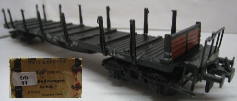 Trix Express 20/90 499  Rungenwagen 4 achsig (trh11) 1.Version nur ca64gr rundum sehr schön Erhalten, im Original Karton