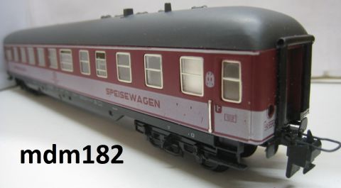 Trix Express 3364 Speisewagen der DSG, WR ymg (mdm182) Popwagen Serie rot/grau, komplett und sehr gut Erhalten o OV.