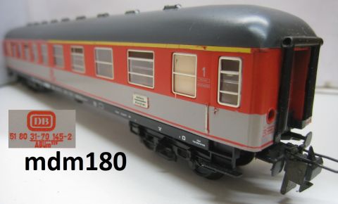 Trix Express 3365 Schellzug-Wagen 1. - 2. Kl AB ümg (mdm180) Popwagen Serie o OV.