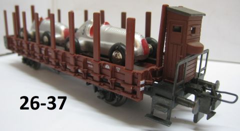 Trix Express 338739 Rungenwagen (26-37) mit 2 Schuco Silberpfeilen NUR 1995 o OV