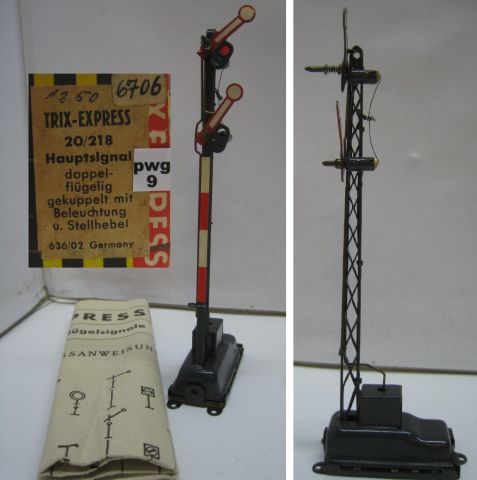 20/218  Form-Hauptsignal doppelflügelig Modell Serie (Rüco) (pwg9) selten TOP/OV