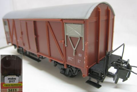 Trix Express 3411 ged Güterwagen Gms54 (mdm217) rundum Top in OV