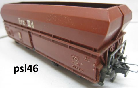 Trix Express 487 3487 Großgüterwagen 00tz 50 der DB, Erz III d (psl46) sehr gut Erhalten o OV