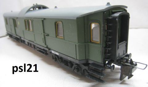 Trix Express 3372 D-Zug Packwagen Pw4ü Pr 04a der DR (psl21) sehr gut o. OV