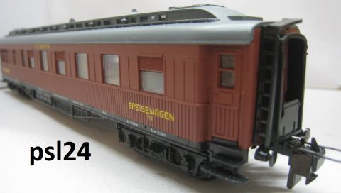 Trix Express 3373 Mitropa-Speisewagen WR4ü der DR (psl24) ohne Abbrüche sehr gut o. OV