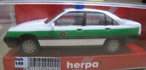 Herpa 042024 Opel Omega Polizei (hsh149)