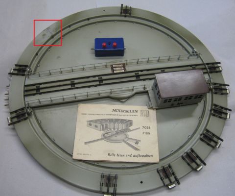 Märklin 7186 Drehscheibe, für Trix Express verwendbar, mit Spezialschalter, + Anleitungen