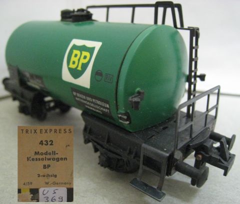 Trix Express 3432 Tankwagen BP 2-achsig (us369), sehr schön Erhalten, OV