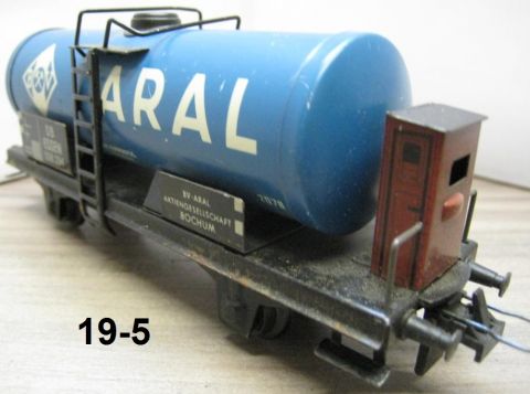 Trix Express 20/78A Tankwagen BV ARAL blau 2A m Brh (19-5) nur 1957-59, rundum kleine Chips o OV