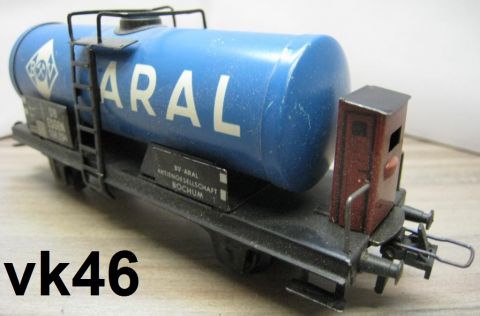 Trix Express 20/78A Tankwagen BV ARAL blau 2A m Brh (vk46) nur 1957-59, noch schön Erhalten, o OV