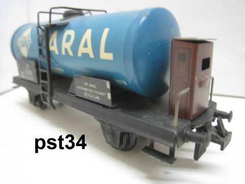 Trix Express 20/78A Tankwagen BV ARAL blau 2A m Brh (pst34) nur 1957-59, schön Erhalten, o OV