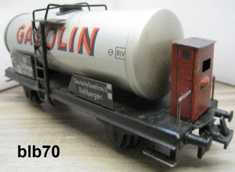 Trix Express 20/78G Tankwagen GASOLIN silber 2A m Brh (blb70) nur 1950-59, mit Gebrauchs Spuren, noch schön Erhalten, o OV