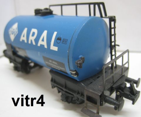 Trix Express 3428 Tankwagen ARAL 2A (vit4) blau Signet B&V mit Begrenzungsecken, sehr gut Erhalten, o OV