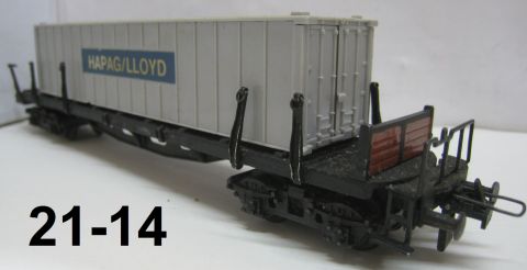 Trix Express 20/90 499 Köln mit Fischbauchträger mit HAPAG/LLOYD Container sehr schön Erhalten o OV  
