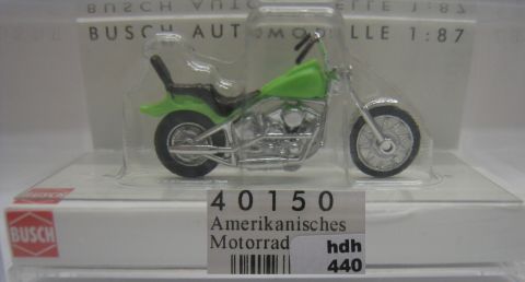Busch 40150 US Motrorrad grün 1/87 (hdh440/42) TOP/OV