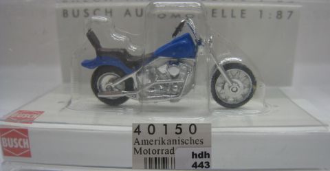 Busch 40150 US Motrorrad blau 1/87 (hdh443) TOP/OV