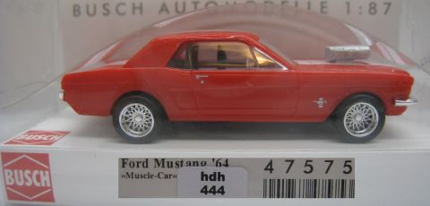 Busch 47575 Ford Mustang `64 Muscle-Car rot 1/87 (hdh444) TOP/OV