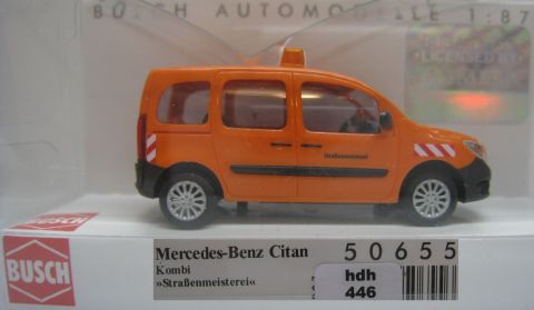 Busch 50655 Mercedes Citan Kombi Straßenmeisterei 1/87 (hdh446) TOP/OV