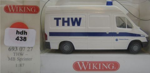 Wiking 6930727 MB Sprinter THW 1/87 (hdh438) TOP/OV