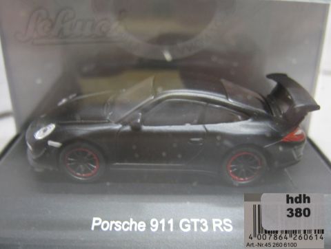 Schuco 1/87 45 260 6100 Porsche 911 GT3 RS mattschwarz (hdh380) TOP/OV