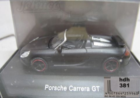 Schuco 1/87 45 259 9600 Porsche Carrera GT mattschwarz (hdh381) TOP/OV