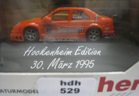 Herpa 036368 BMW Jägermeister Bartels Hockenheim Edition 30. März 1995 (hdh529) TOP/OV
