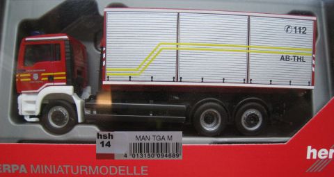 Herpa 094689 MAN TGA M Wechsellader-LKW Feuerwehr Dachau