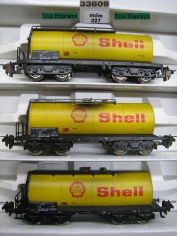 Trix Express 33809 Tankwagen Set Shell ab Werk gealtert, (mdm227) TOP/OV