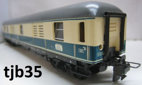 Trix Express 3352 D-Zug-Packwagen türkis/beige (tjb35) bitte Lesen, gut Erhalten, o OV